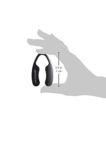 Le Creuset foil cutter demonstrates ergonomic one-step operation for comfortable bottle preparation.