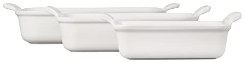 Le Creuset Heritage 10-inch dish ensures uniform cooking for sides.