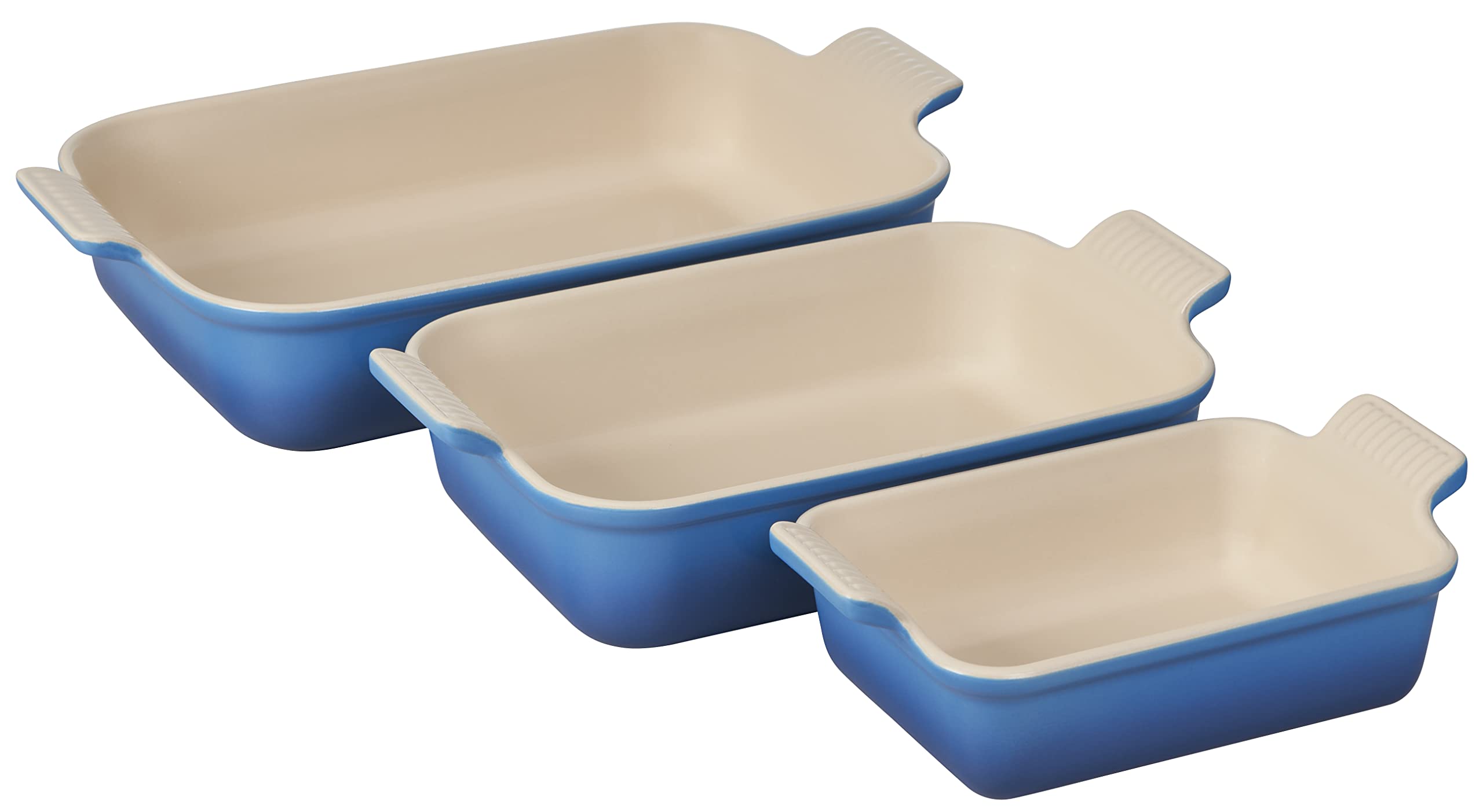 Le Creuset Heritage 12.5-inch dish with even browning and easy release