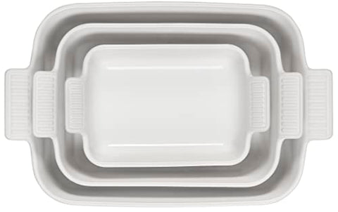 Le Creuset Heritage 7.5-inch dish is compact for portioned meals.