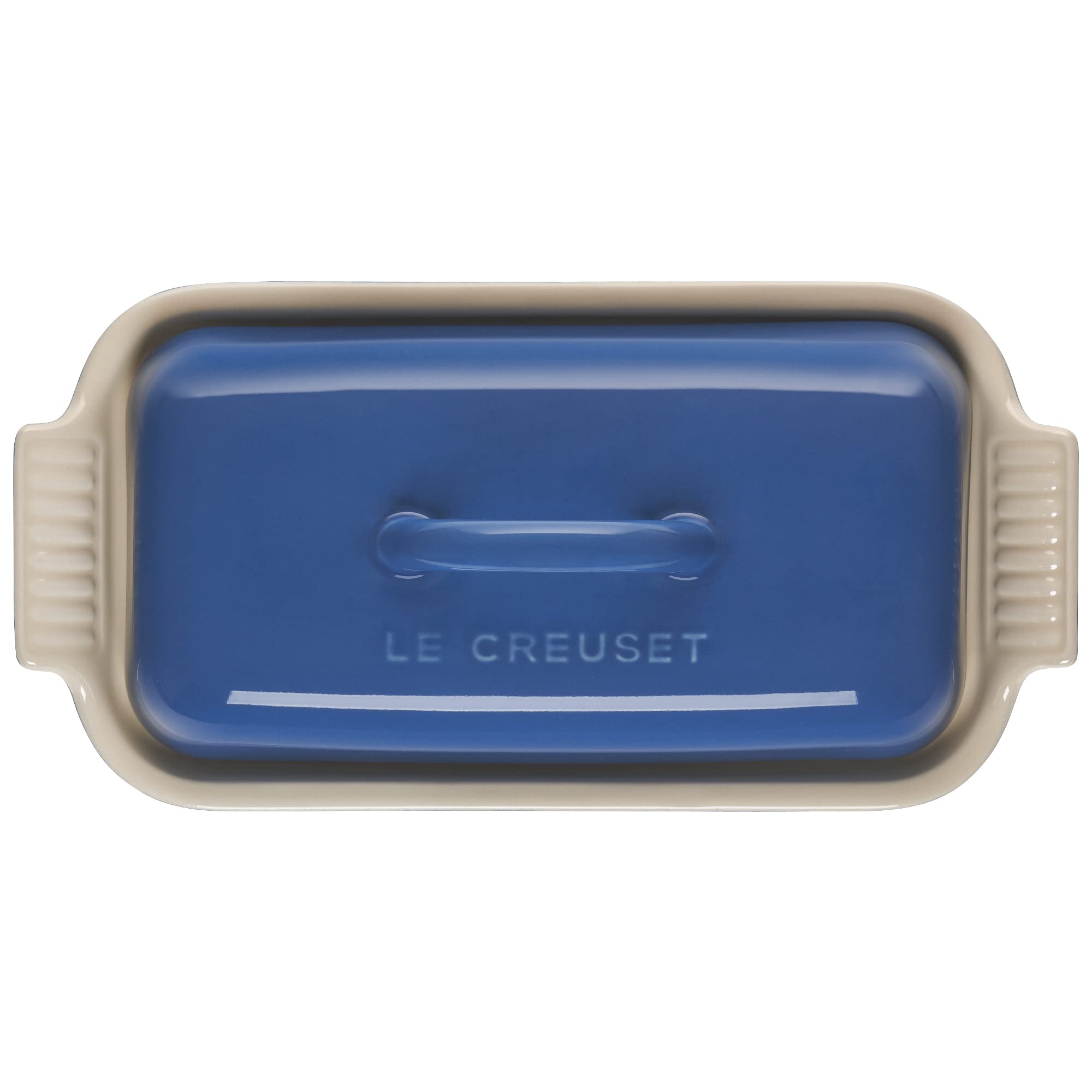 Le Creuset Heritage Butter Dish Marseille, interior glaze, easy cleanup after use.