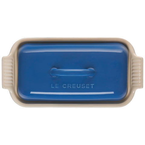 Le Creuset Heritage Butter Dish Marseille, interior glaze, easy cleanup after use.