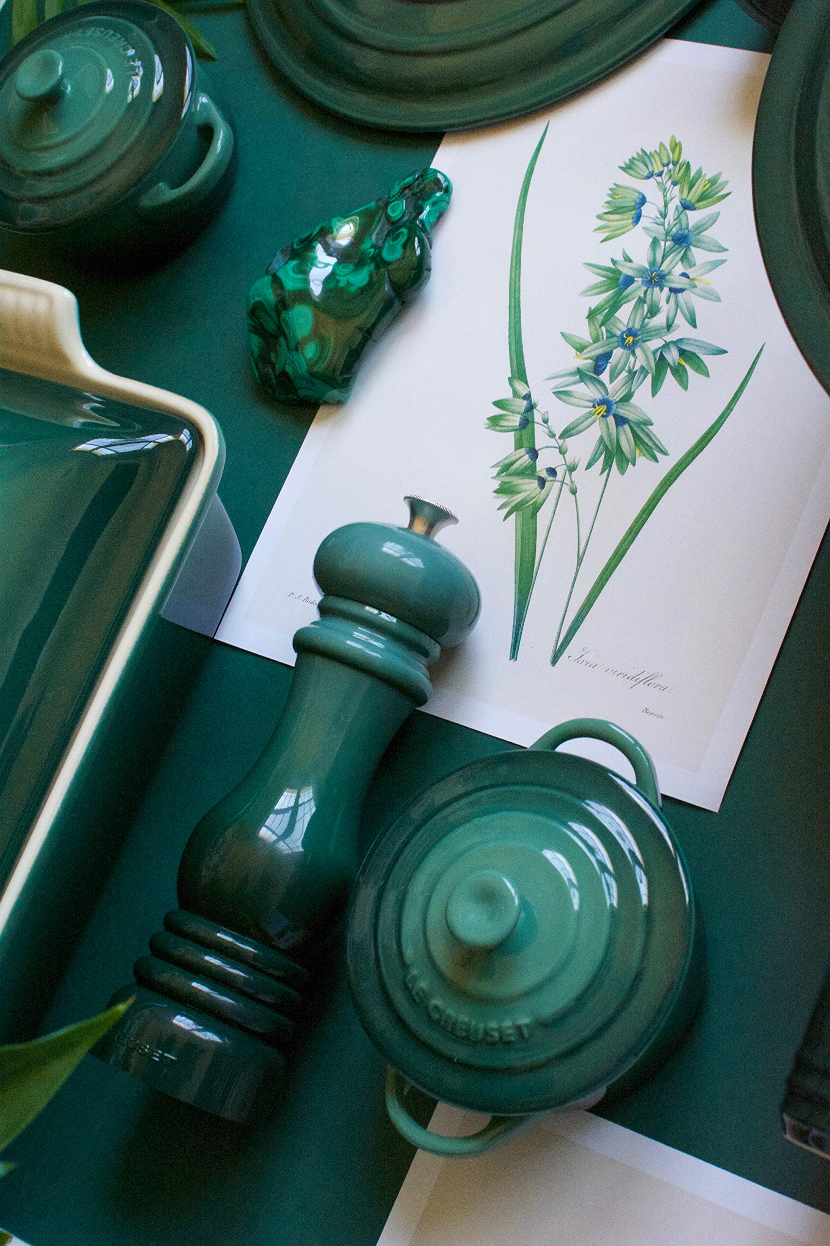 Le Creuset Heritage Loaf Pan Artichaut interior enamel releases recipes cleanly.