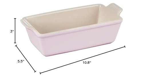 Le Creuset Heritage Loaf Pan shallot on table ready to serve keeps food warm.