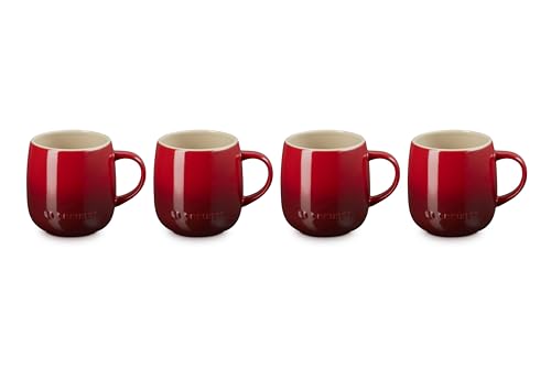 Le Creuset Heritage Mug Cerise glaze detail reveals a nonporous surface