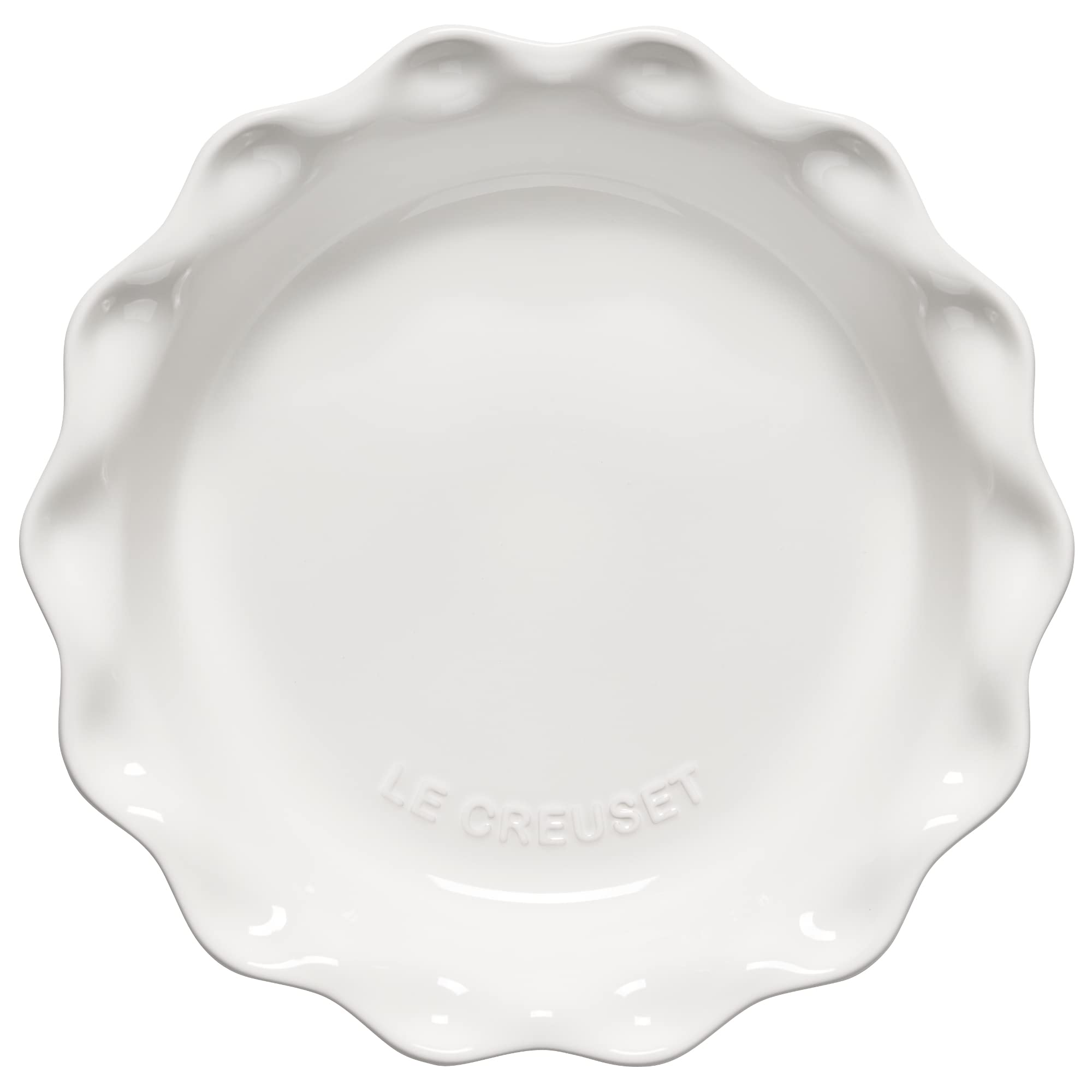 Le Creuset Heritage pie dish white serving slices showcases neat presentation and easy release.