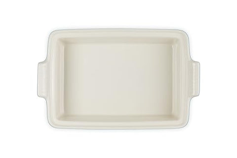 Le Creuset Heritage Rectangular Casserole ready for serving at the table