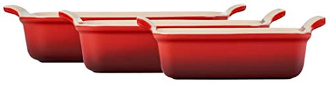 Le Creuset Heritage 10 inch rectangular dish cerise glaze versatile for roasting vegetables