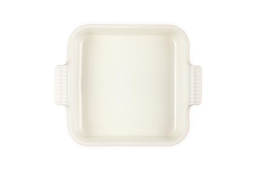 Le Creuset Heritage Square Baking Dish Peche in oven-ready pose demonstrates versatile baking and roasting