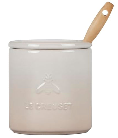 Glazed surface releases honey easily for quick cleanup.