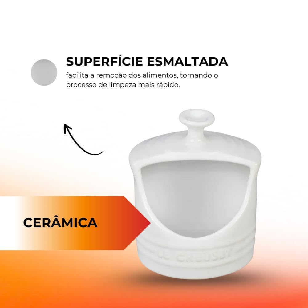Impermeable enamel resists stains and scratches from utensils