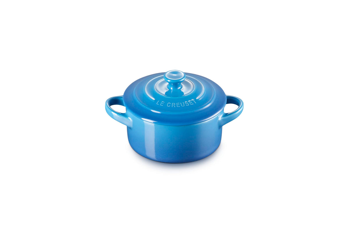 Le Creuset Marseille mini cocotte exterior glaze adds vibrant color to the table.