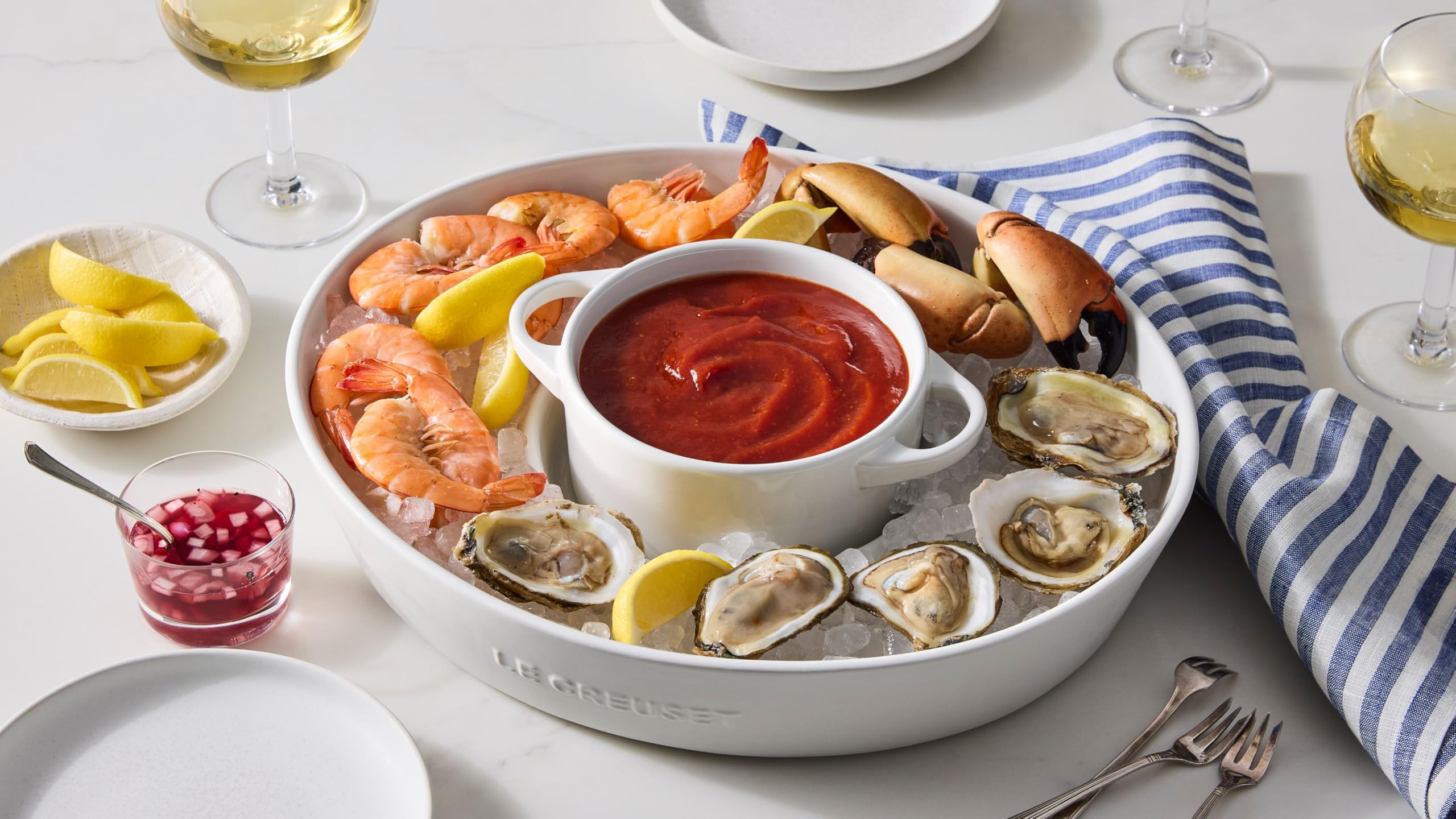 Le Creuset Mini Round Cocotte Marseille dish storage, great for leftovers and organization.