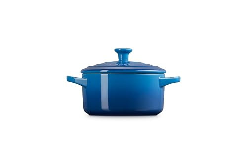 Le Creuset Mini Round Cocotte Marseille interior for easy food release and quick cleanup.