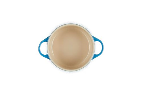 Le Creuset Mini Round Cocotte Marseille oven-ready for baking and reheating.
