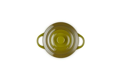Le Creuset Olive Mini Cocotte ready for oven at 400°F for even browning.