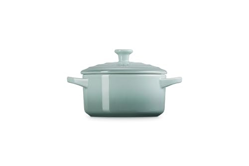 Le Creuset Sea Salt glaze close-up showing stain resistance and surface quality