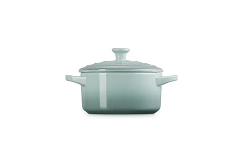 Le Creuset Sea Salt glaze close-up showing stain resistance and surface quality