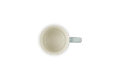 Le Creuset espresso mug Sea Salt on table setting.