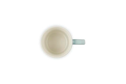 Le Creuset espresso mug Sea Salt on table setting.