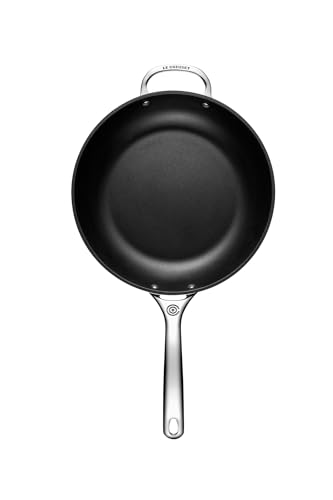 Le Creuset nonstick PRO textured browning surface enhances searing and flavor.