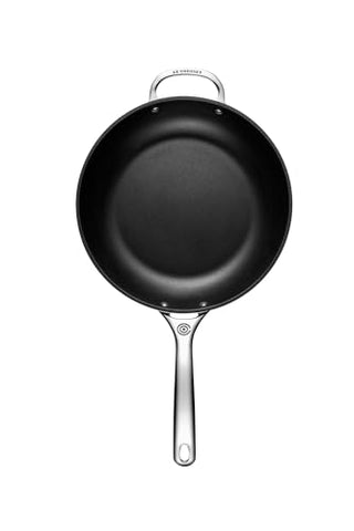 Le Creuset nonstick PRO textured browning surface enhances searing and flavor.