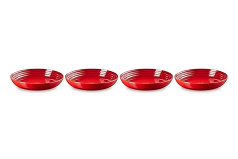 Le Creuset cerise glaze adds color while keeping salads fresh on the table.