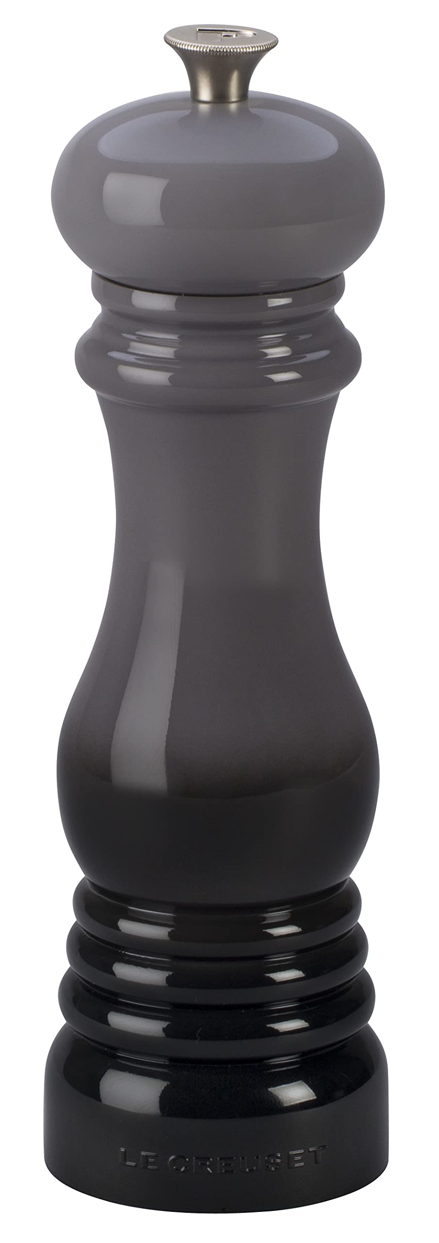 Le Creuset pepper mill 8in body shows lightweight design for daily seasoning