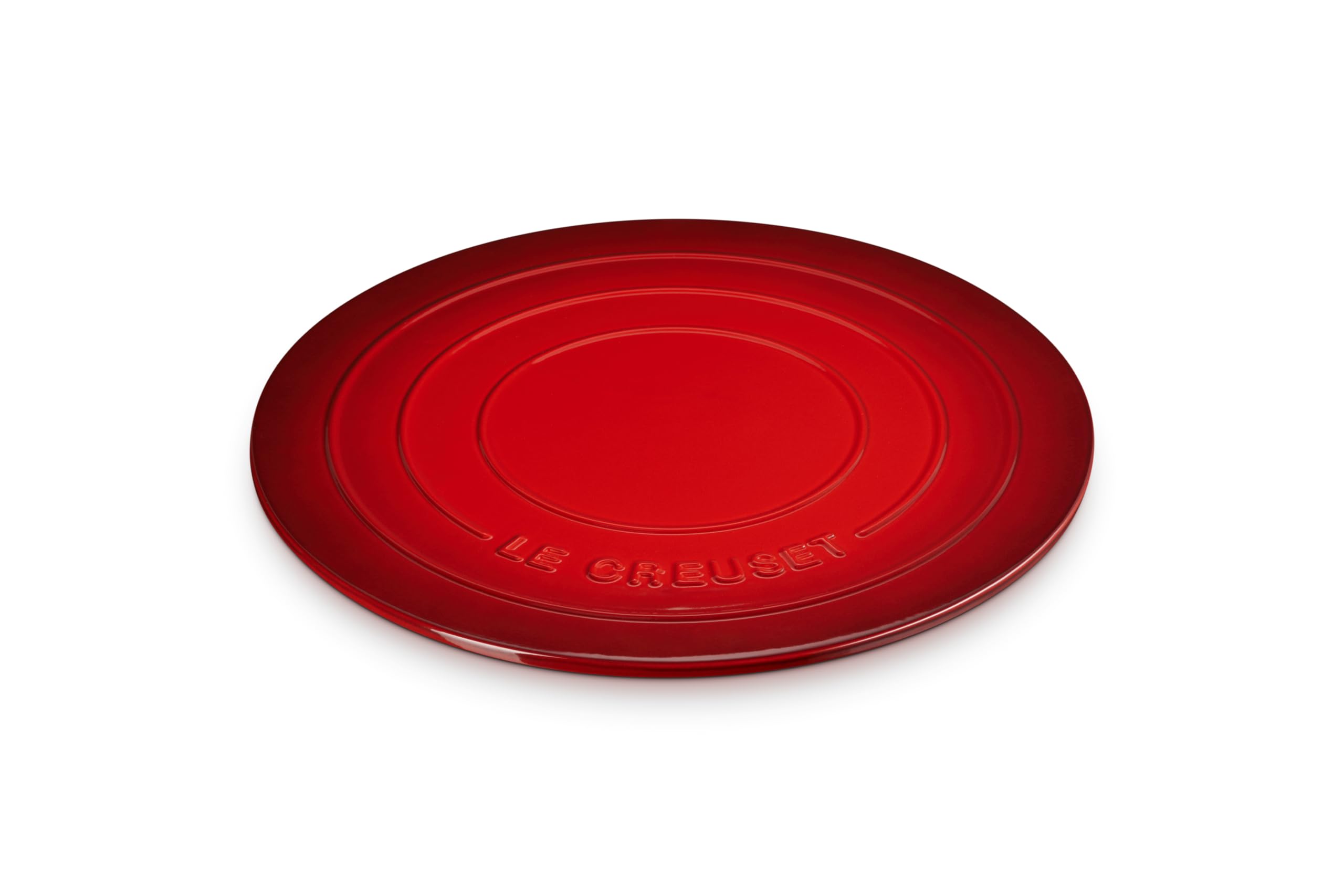 Le Creuset pizza stone Cerise with glazed side for easy release