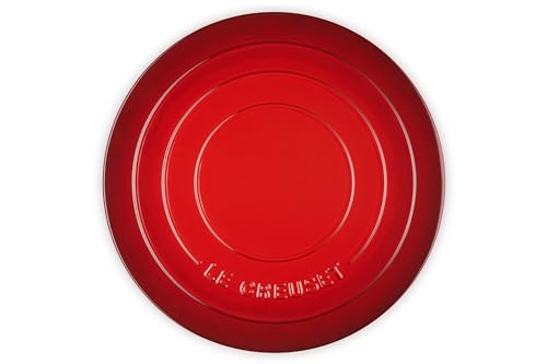 Le Creuset Cerise pizza stone glazed side for smooth food release