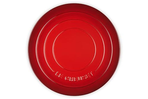 Le Creuset Cerise pizza stone glazed side for smooth food release
