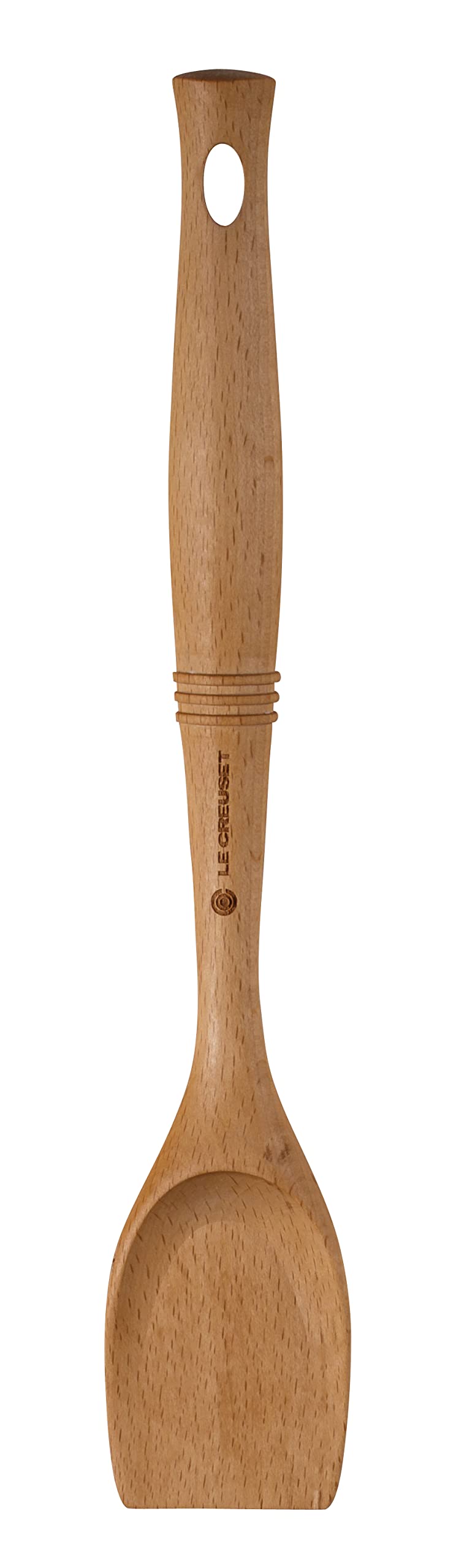 Le Creuset Revolution scraping spoon in beech wood, 12.5-inch, ideal for scraping browned bits without scratching