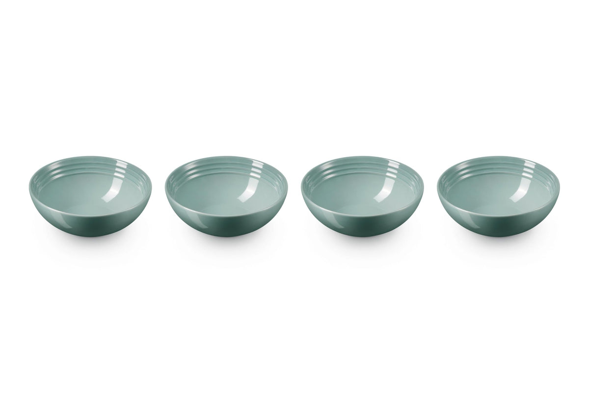 Le Creuset Vancouver Sea Salt soup bowl, 22 oz, front view with smooth, durable glaze.