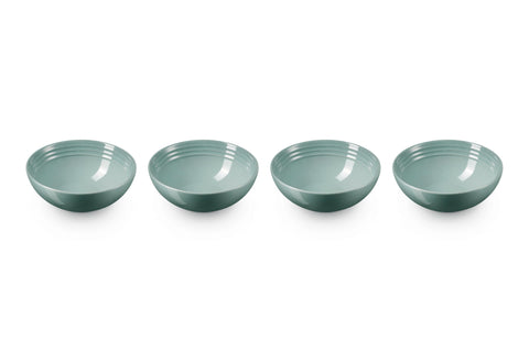 Le Creuset Vancouver Sea Salt soup bowl, 22 oz, front view with smooth, durable glaze.