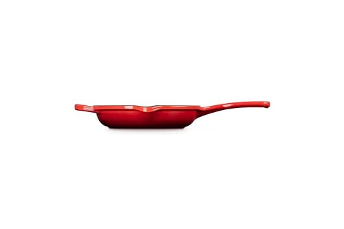 Le Creuset exterior enamel close-up shows durable finish and rich Cerise color.