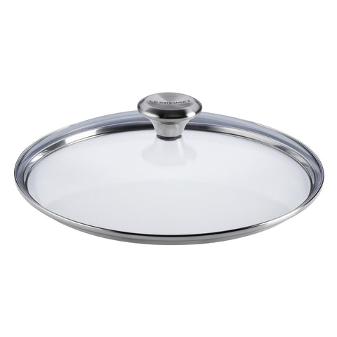 Le Creuset Signature glass lid 10-inch provides a clear view to monitor simmering without lifting.