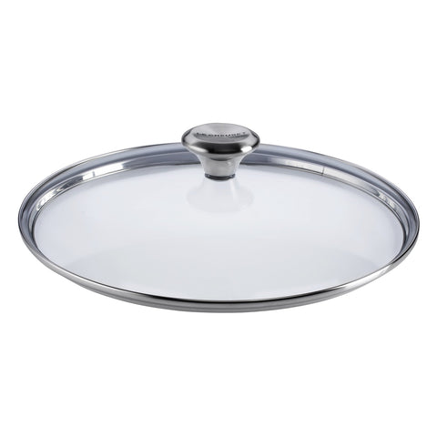 Le Creuset Signature glass lid for 11-inch pans shows cooking progress while locking in heat