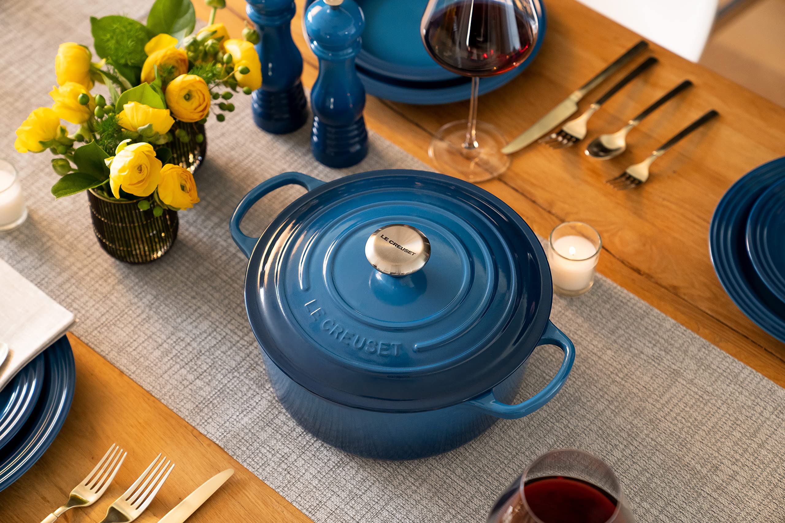 Le Creuset Signature Round Dutch Oven braising and slow cooking tenderizes meats.