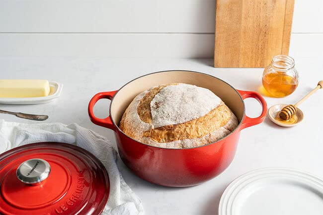 Le Creuset stainless steel knob, safe at high oven temps