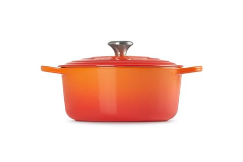 Durable enamel interior of Le Creuset resists stains and cleans easily