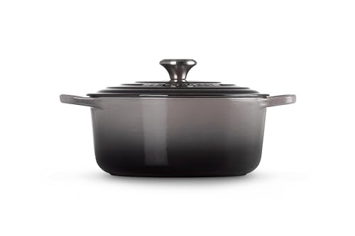 Le Creuset braising scene illustrates slow-cooked meals and tender textures.