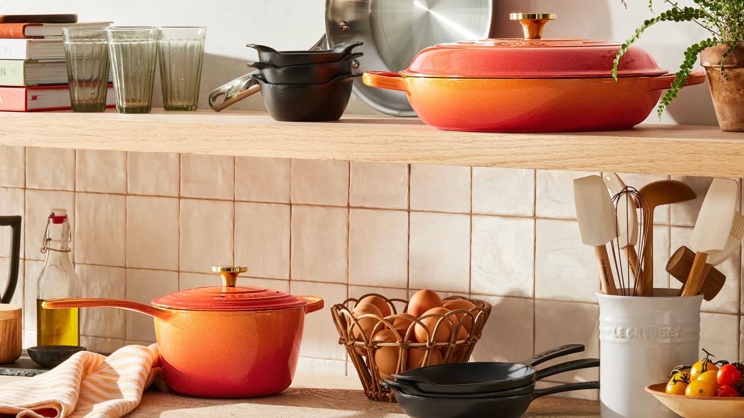 Le Creuset silicone tools are dishwasher-safe for simple cleanup