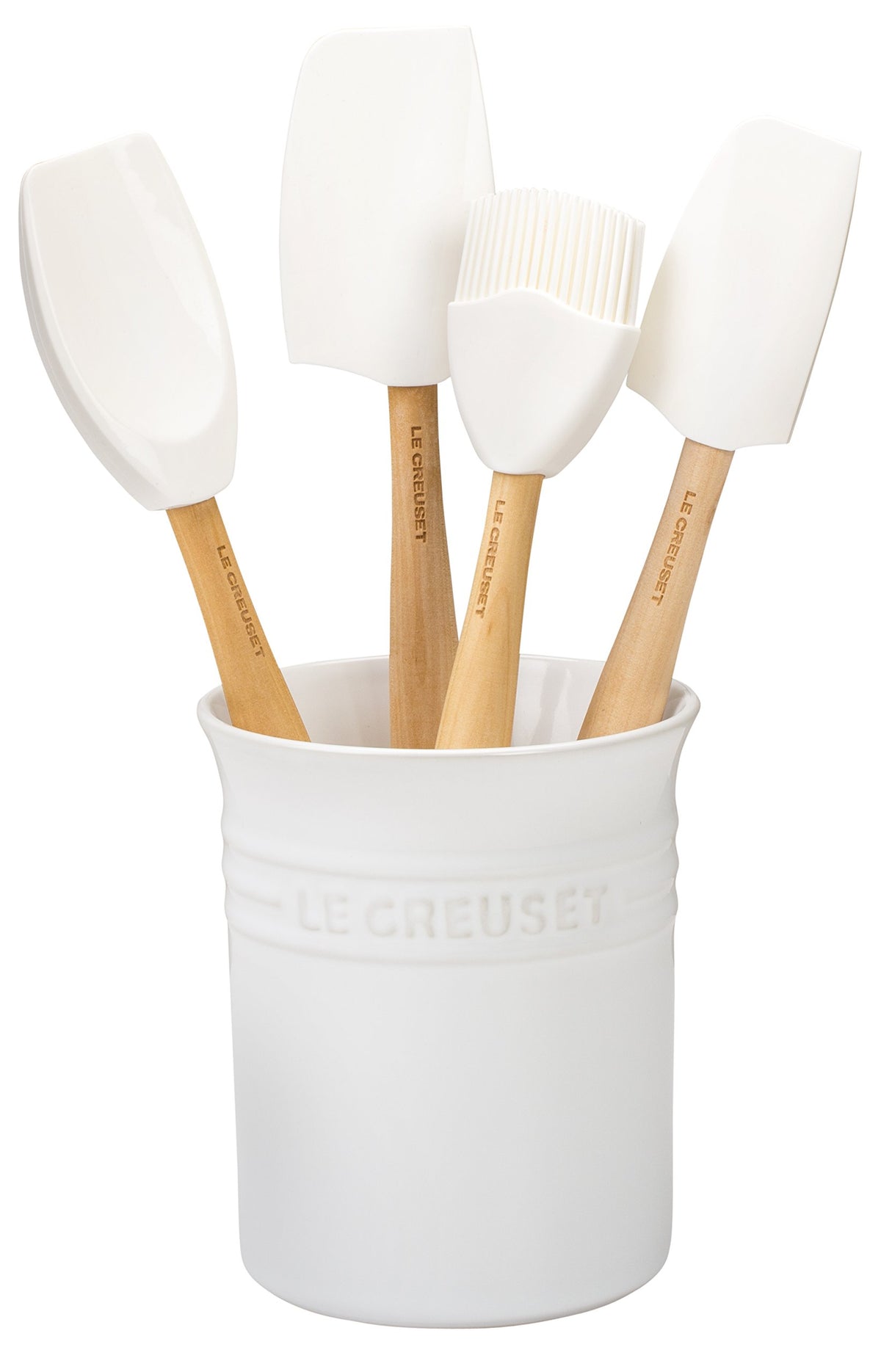 Le Creuset silicone craft series utensil crock keeps kitchen tools organized for easy cooking