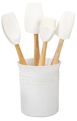 Le Creuset silicone craft series utensil crock keeps kitchen tools organized for easy cooking
