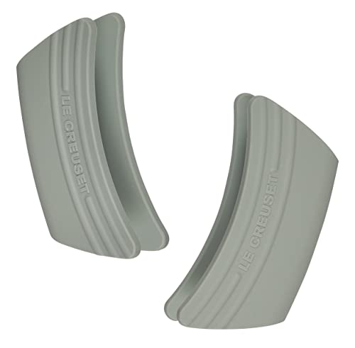 Le Creuset handle grips protect hands during stovetop cooking.
