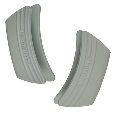 Le Creuset handle grips protect hands during stovetop cooking.