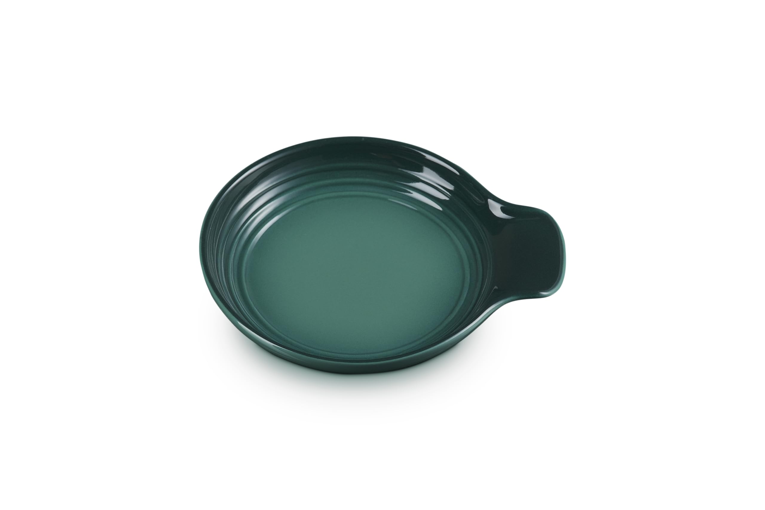 Le Creuset Signature Spoon Rest Artichaut in full view, keeps counters clean while adding color to table settings.