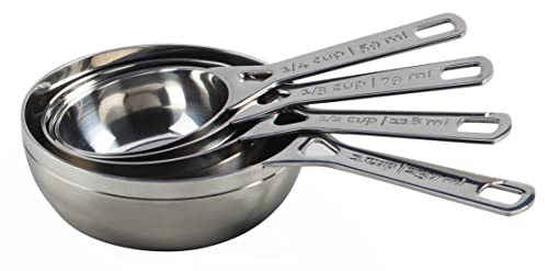 Le Creuset measuring cups with clear markings support precise recipe prep