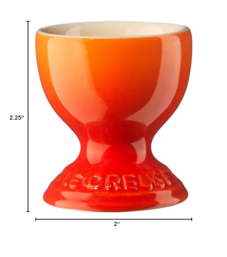 Le Creuset Egg Cup Flame, dishwasher-safe for quick cleanup