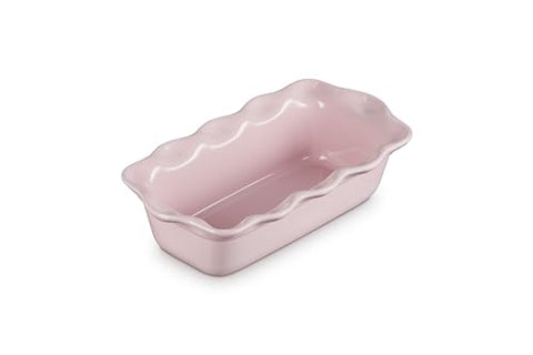 Le Creuset loaf pan for meatloaf with even heat distribution.